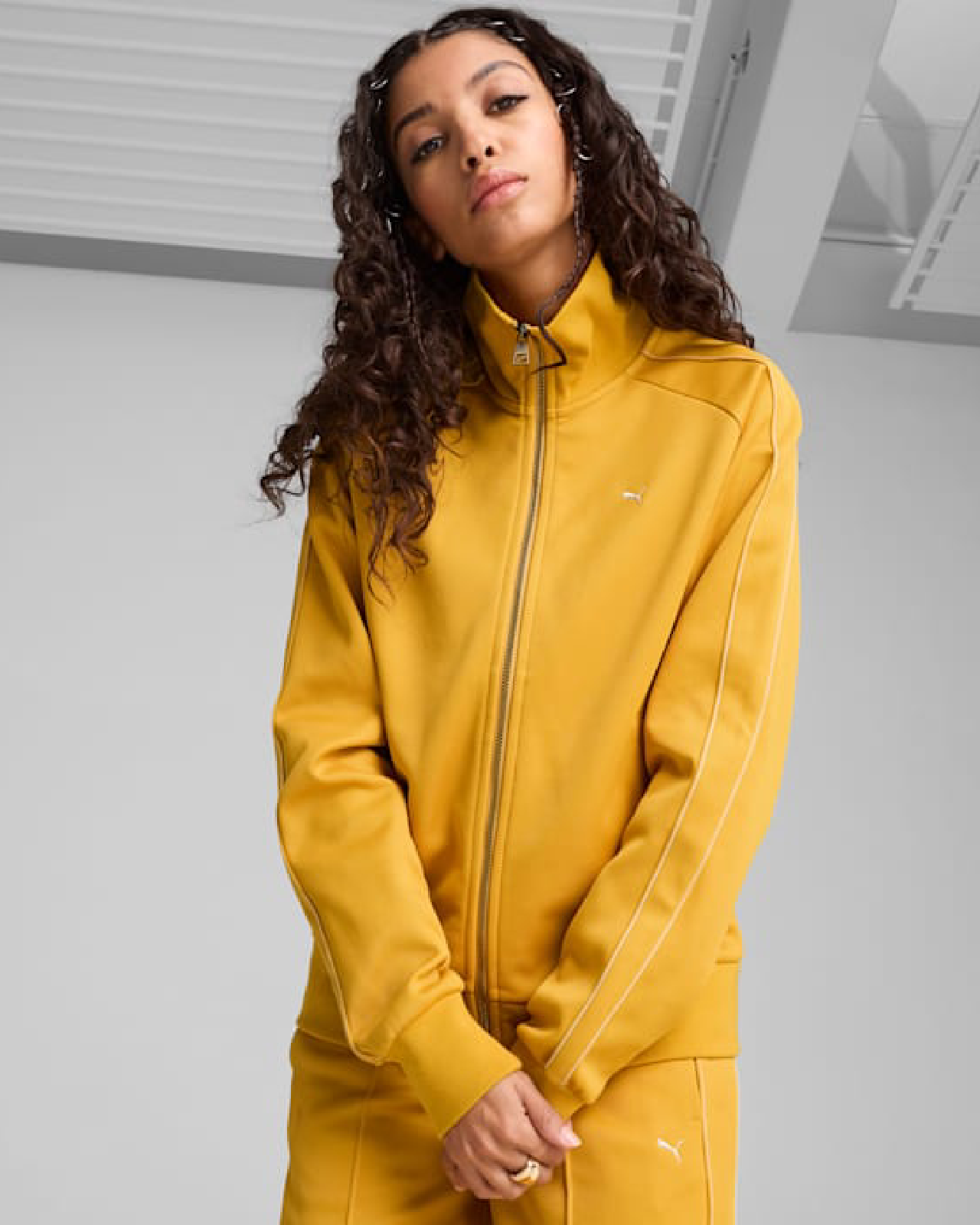 Puma Yellow Running Jacket Women's Sports Jacket Puma Female