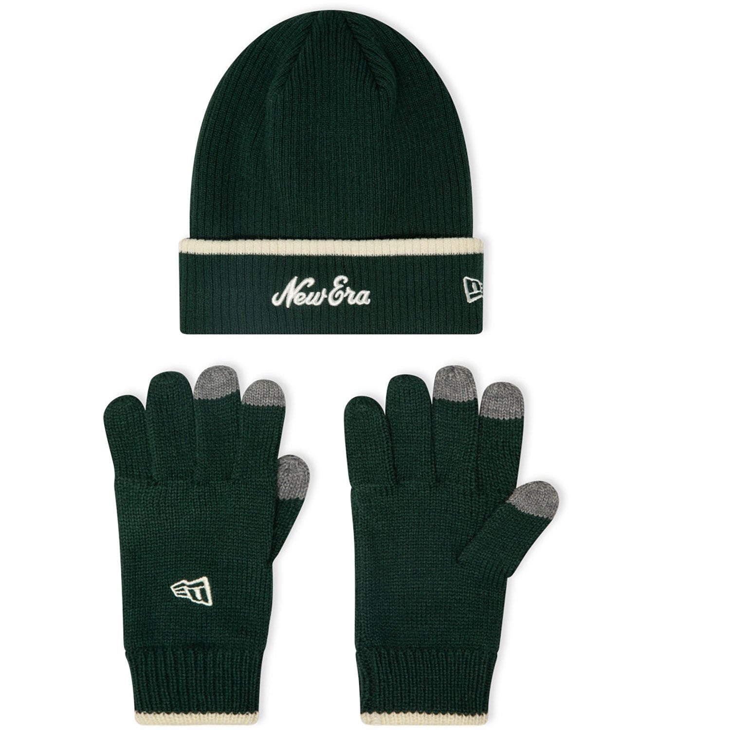 Image of Мъжки Комплект Шапка и Ръкавици NEW ERA SET SCRIPT BEANIE GLOVES NEWERA DKGOFW - Ballistic-sport