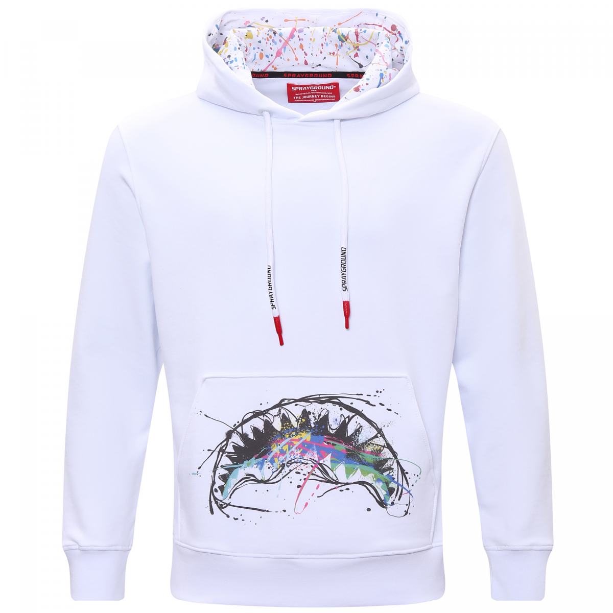 Image of Мъжки Суитшърт SPRAYGROUND SPLATS HOODIE WHITE