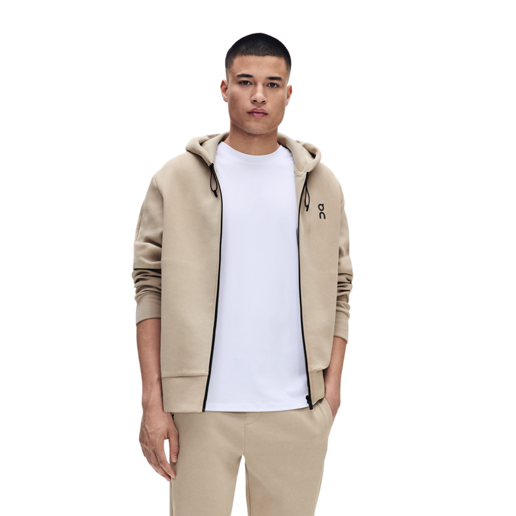 Image of Мъжки Суитшърт On Focus Tech Zip Hoodie – Desert – изглед 4