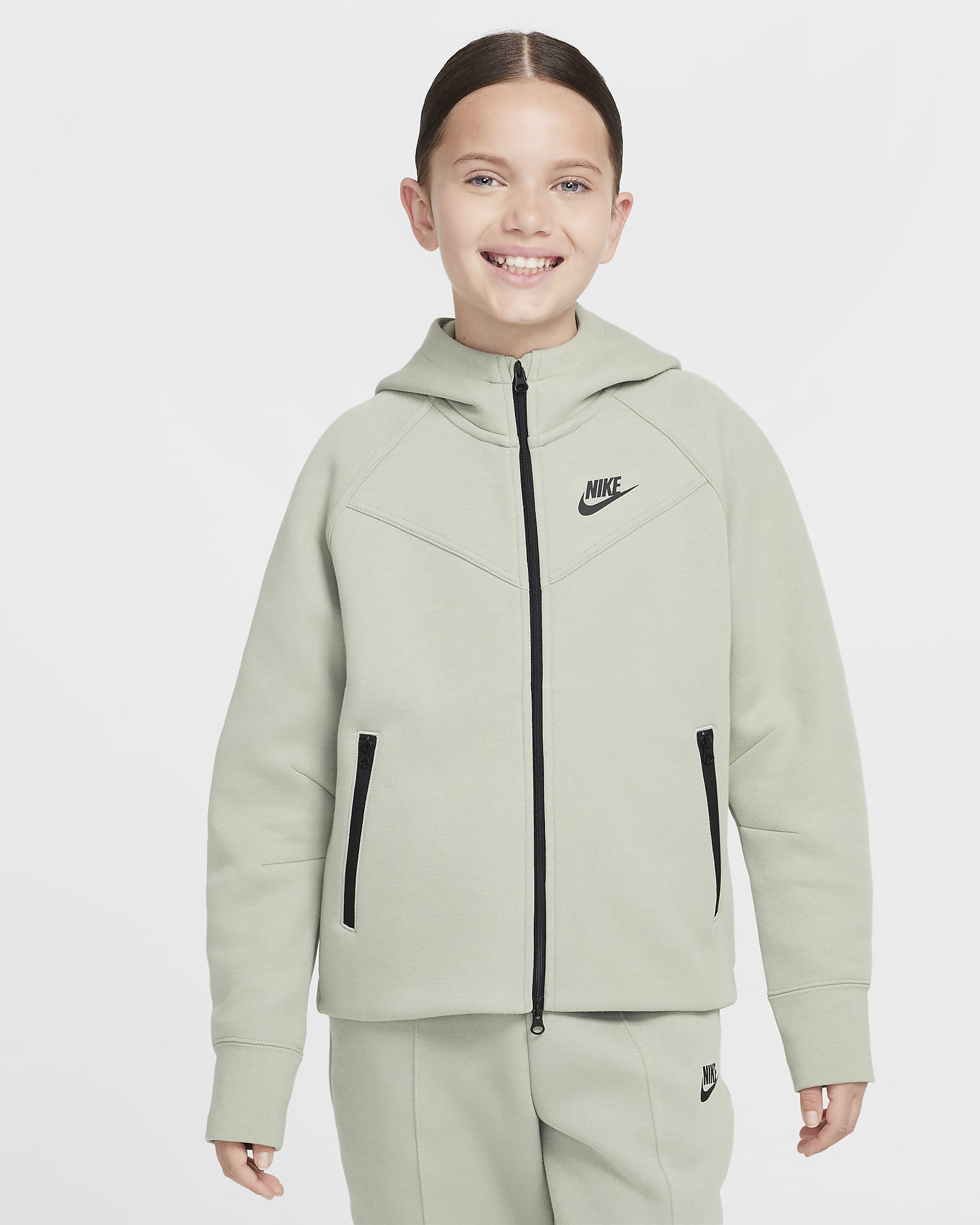 Image of Юношески Суитшърт NIKE G NSW TCH FLC HD FZ LS