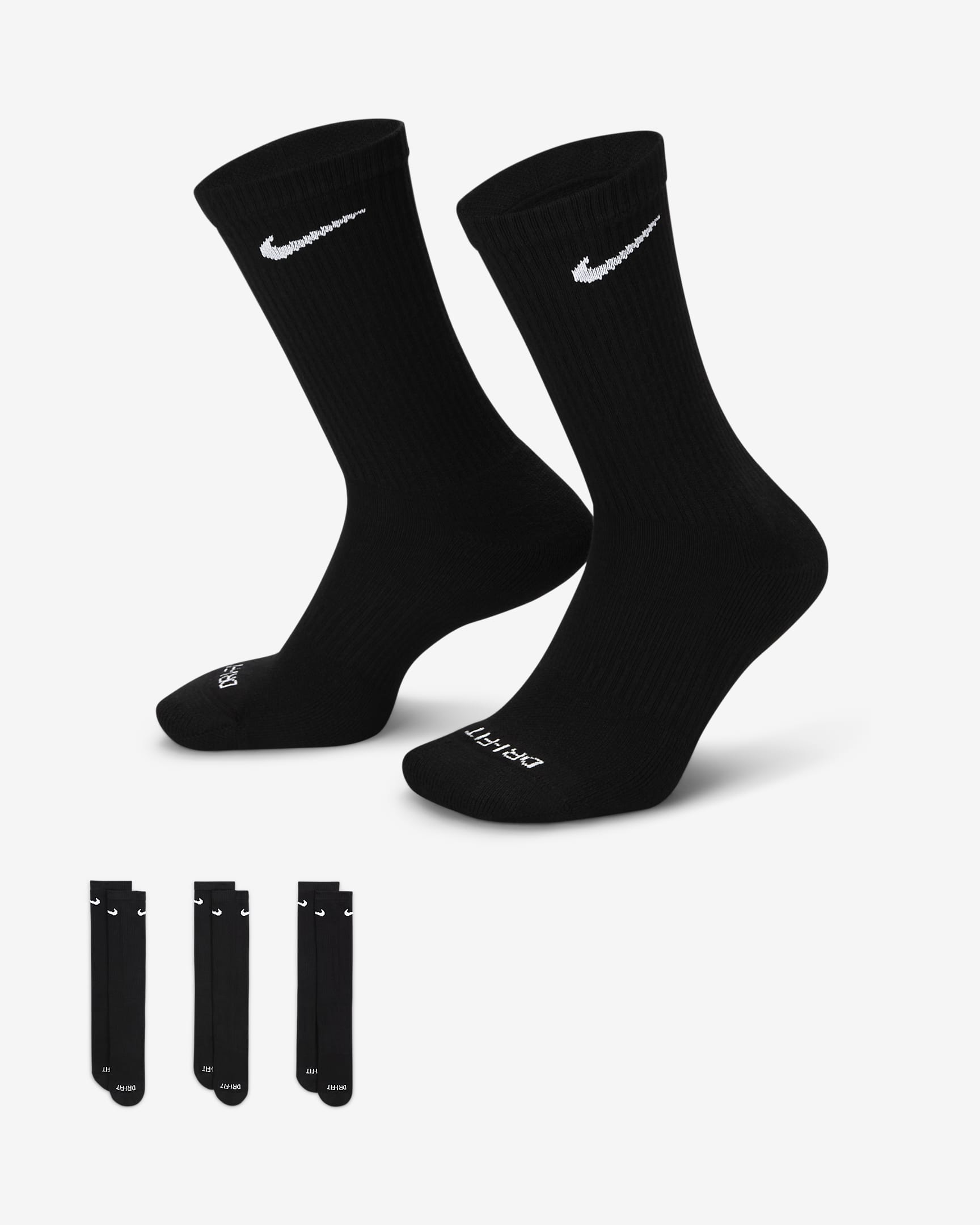 Image of Унисекс Чорапи NIKE U NK EVERYDAY PLUS CUSH CREW 3PR - 132 - Ballistic-sport