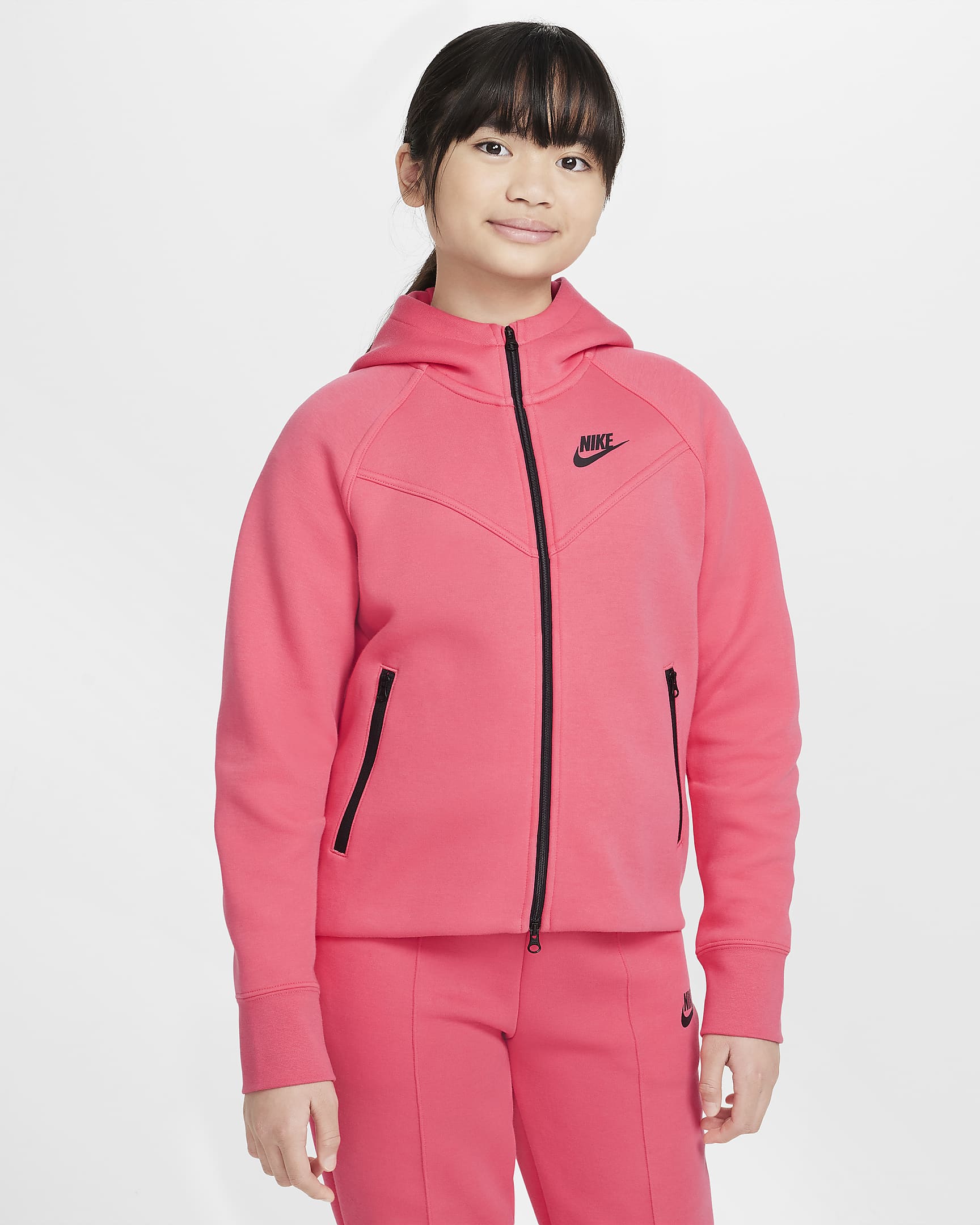 Youth Sweatshirt NIKE G NSW TCH FLC HD FZ LS