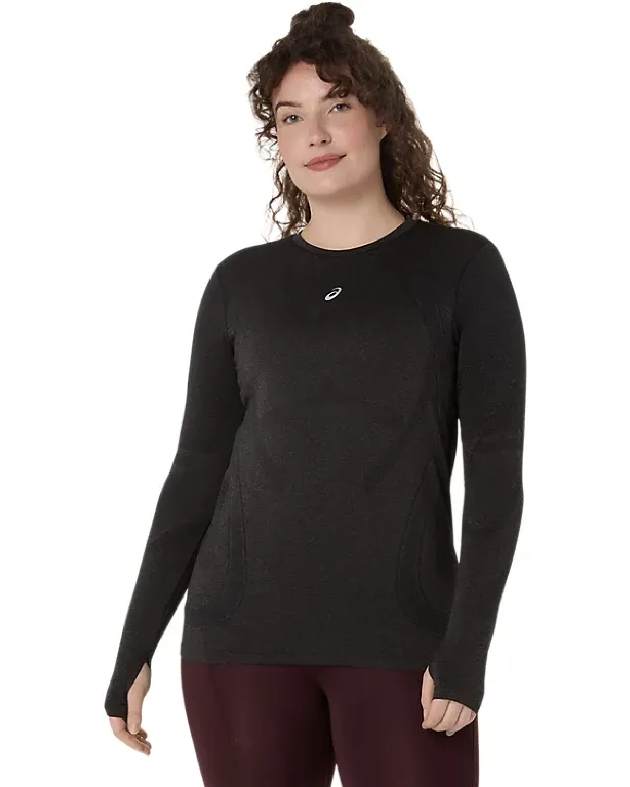 Image of Дамска Блуза ASICS ROAD SEAMLESS LS TOP BLACK/GREY