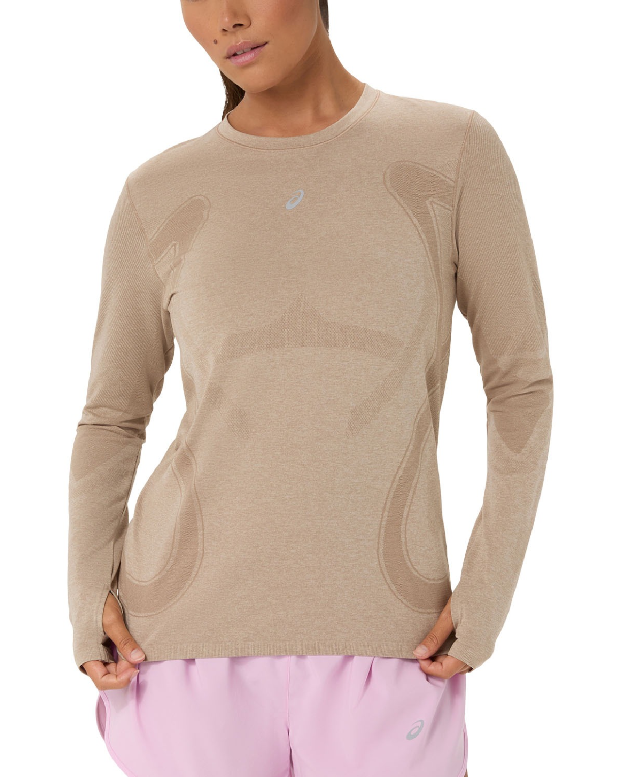 Image of Дамска Блуза ASICS ROAD SEAMLESS LS TOP GREIGE