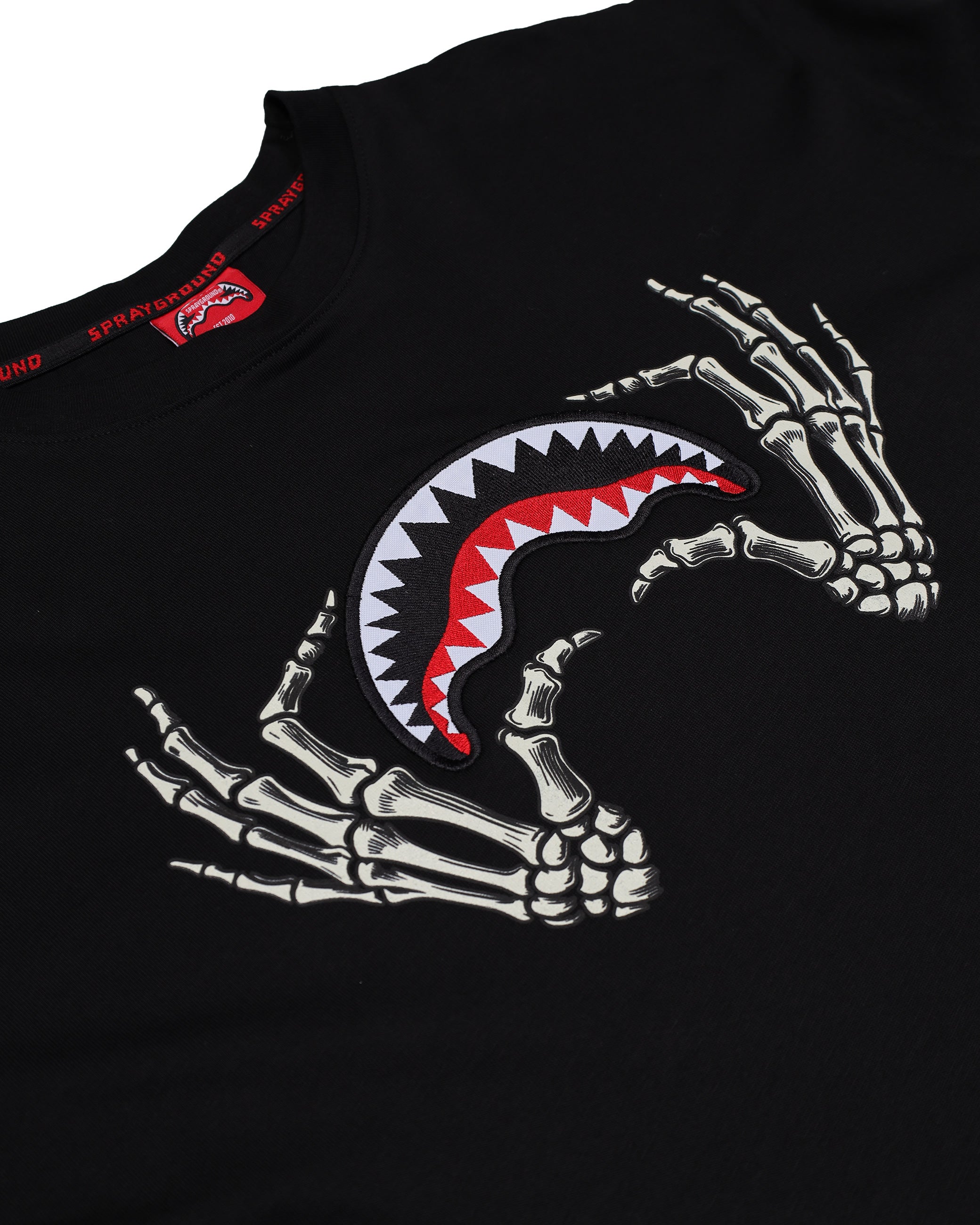 Image of Мъжкa Тениска SPRAYGROUND GLOW IN THE DARK SHARK BONE BOXY T-SHIRT