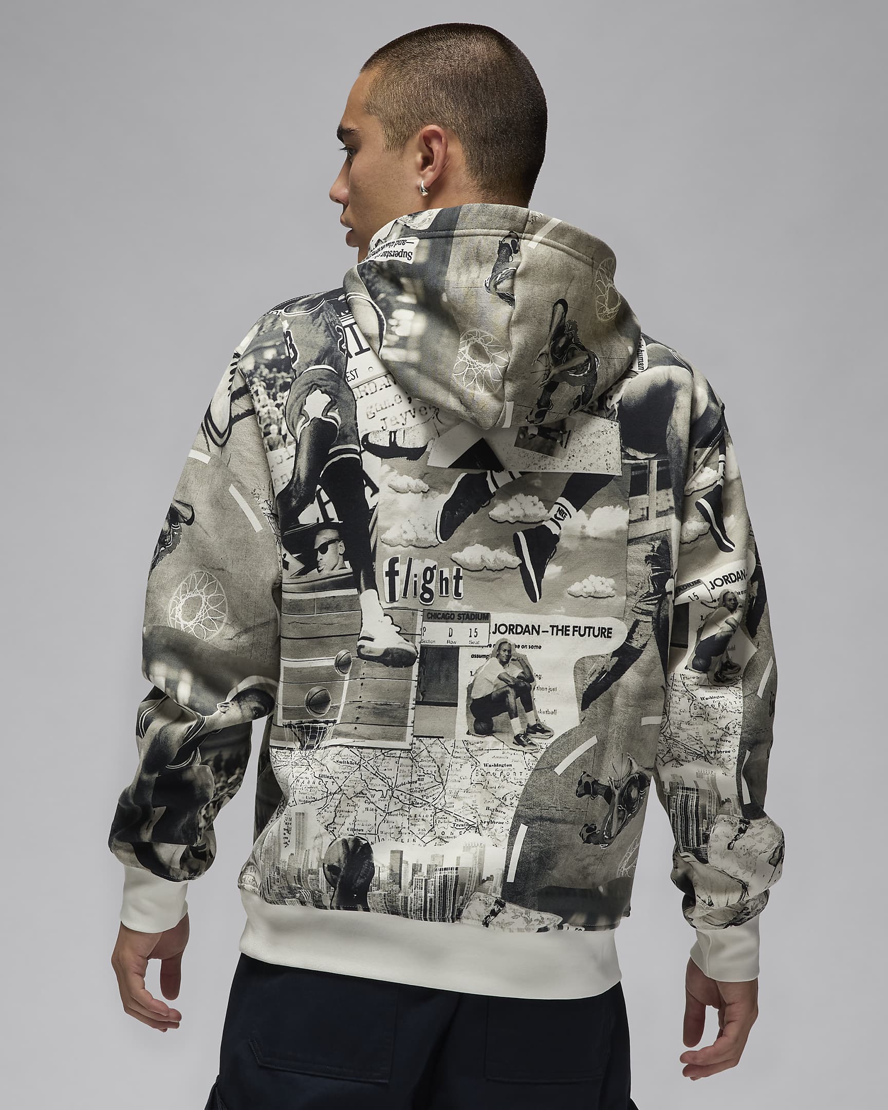 Image of Мъжки Суитшърт NIKE M J BRKLN AOP FLC PO - Ballistic-sport