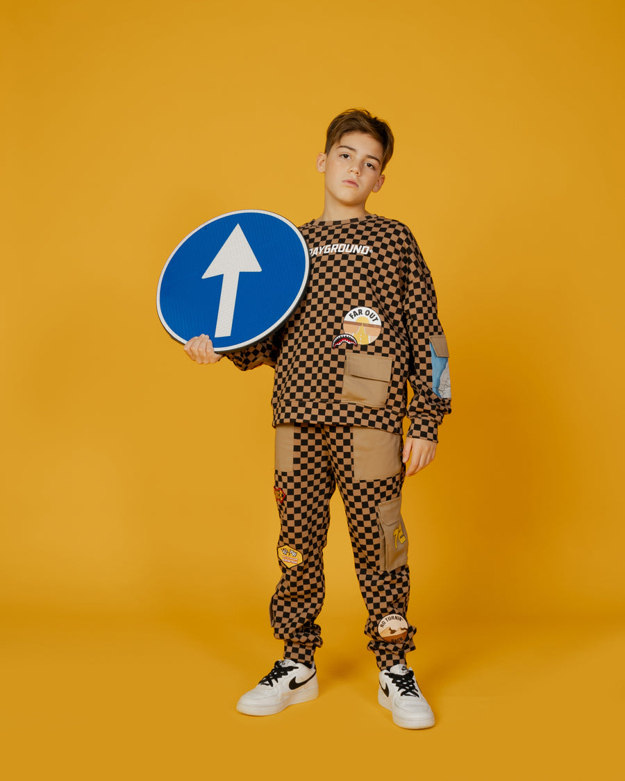 Image of Детски Панталон SPRAYGROUND SPRAYGROUND DAKAR CHECK PANTS - Ballistic-sport