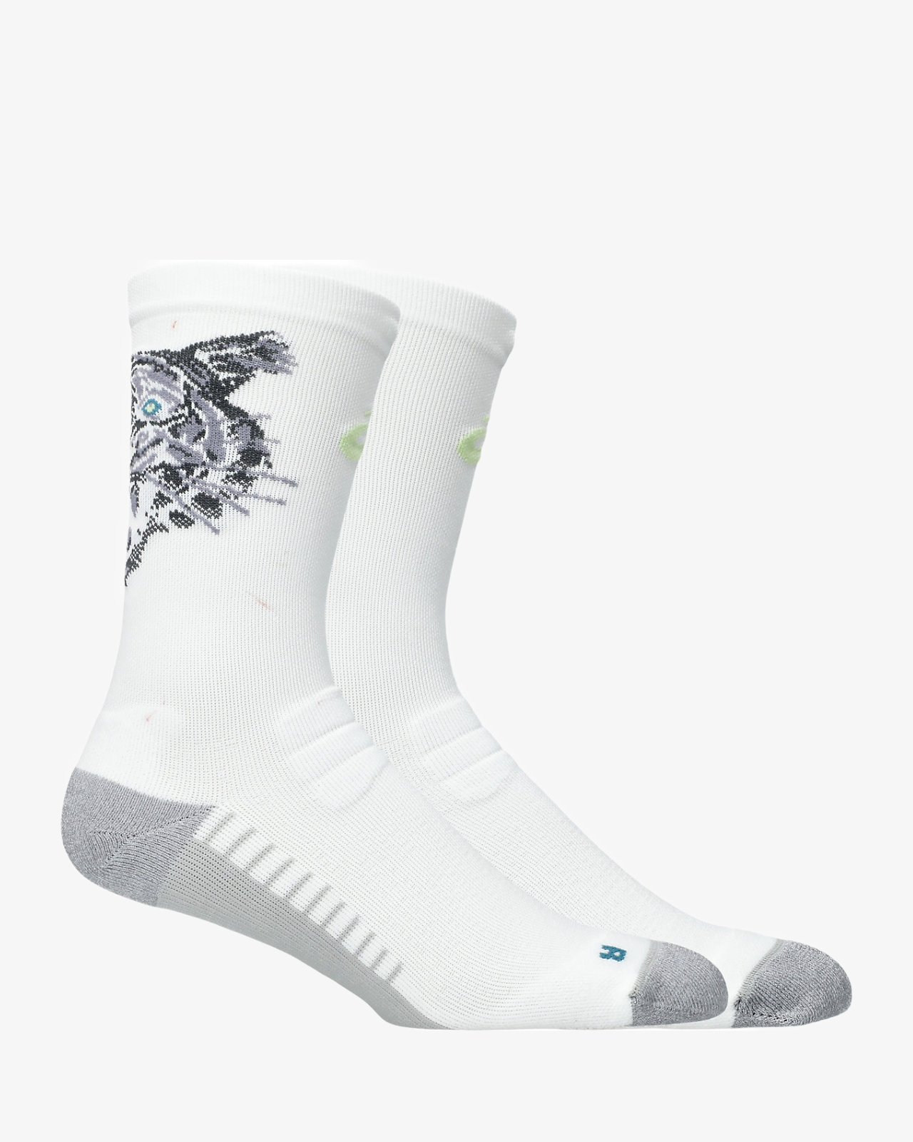 Image of Унисекс Чорапи ASICS RUN SOCK CREW WHITE/YELLOW/F.TEAL
