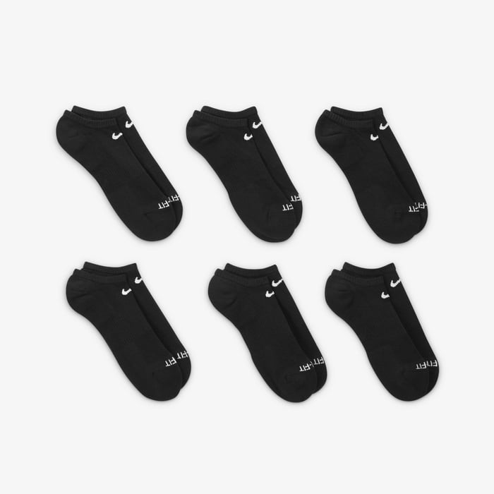 Унисекс Чорапи NIKE U NK EVERYDAY PLUS CUSH NS 6PR - 132, черен цвят, Балистик