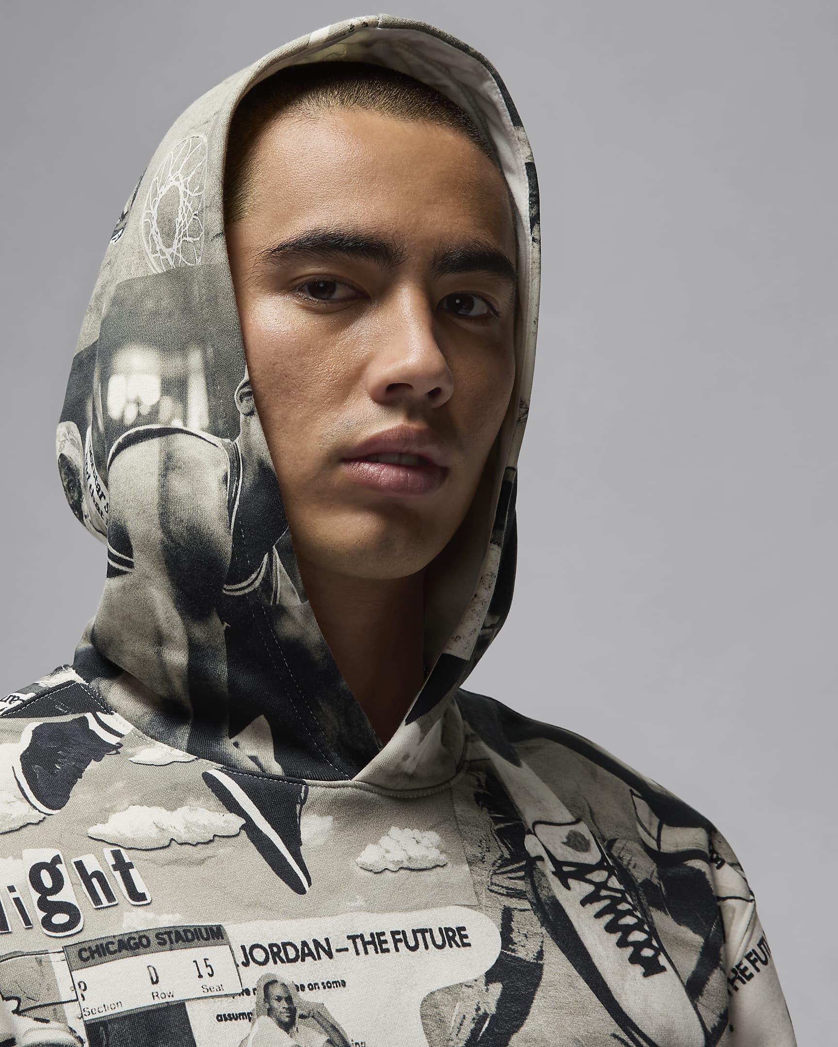 Image of Мъжки Суитшърт NIKE M J BRKLN AOP FLC PO - Ballistic-sport