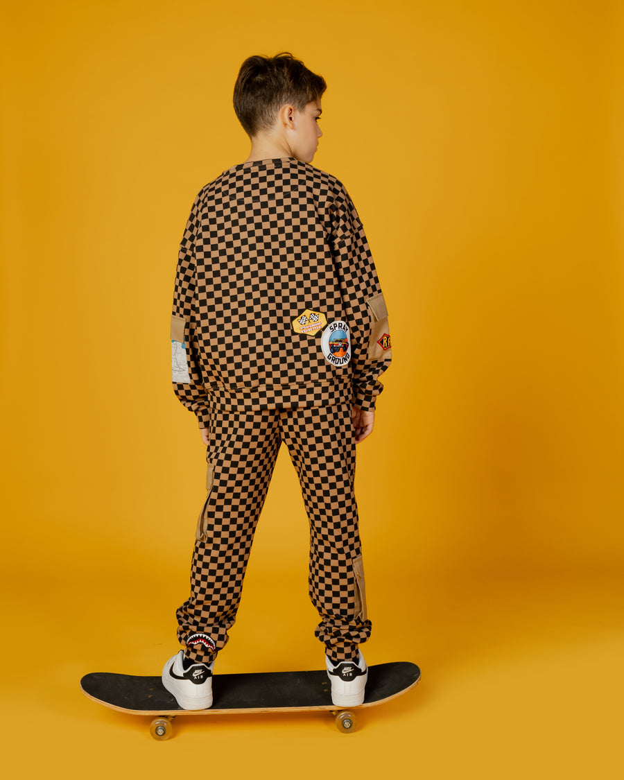 Image of Детски Панталон SPRAYGROUND SPRAYGROUND DAKAR CHECK PANTS - Ballistic-sport