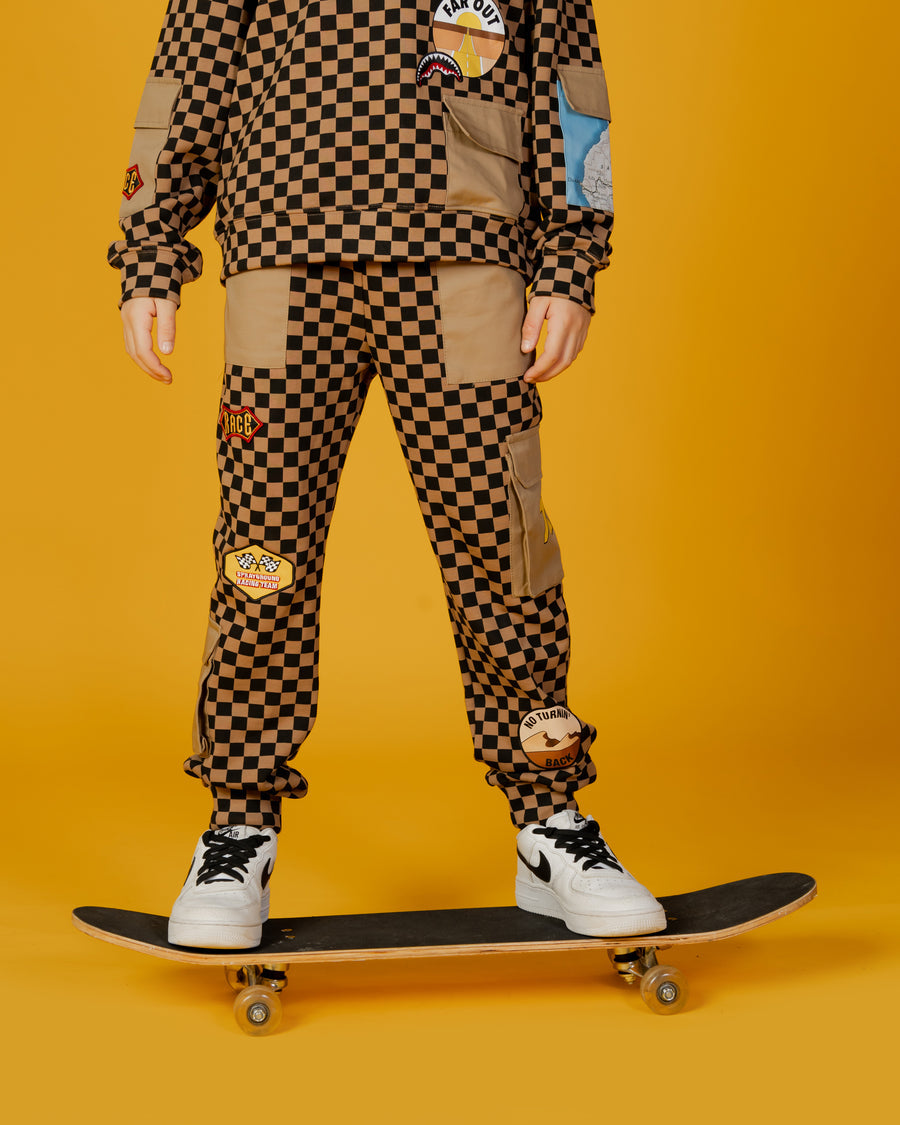Image of Детски Панталон SPRAYGROUND SPRAYGROUND DAKAR CHECK PANTS - Ballistic-sport