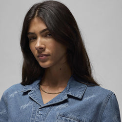 Image of Women's T-shirt NIKE WJ SS AOP WVN TOP