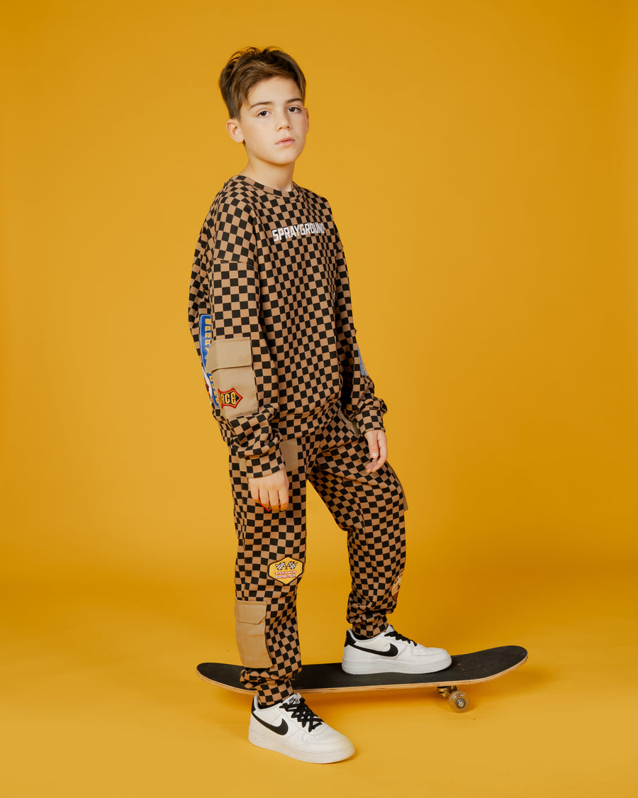 Image of Детски Панталон SPRAYGROUND SPRAYGROUND DAKAR CHECK PANTS - Ballistic-sport