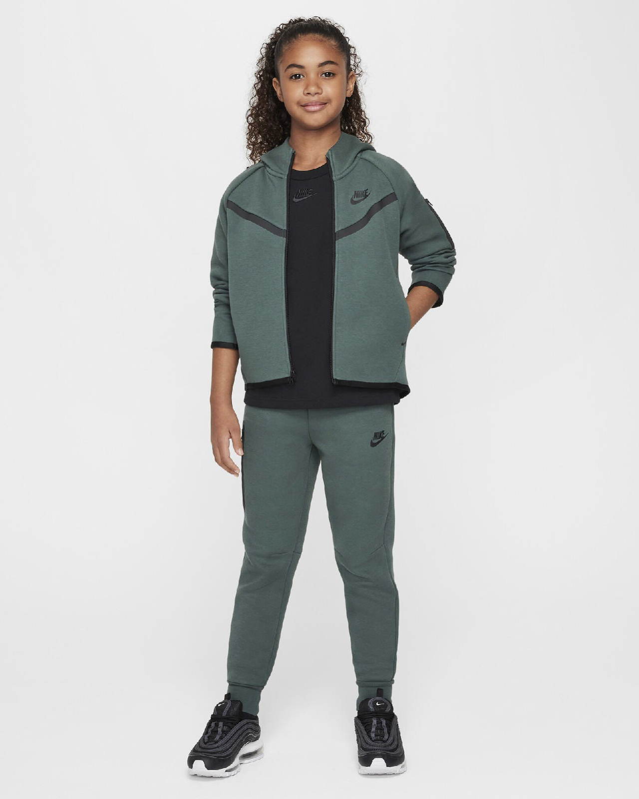 Юношески Суитшърт NIKE G NSW TCH FLC HD FZ LS - PD - Ballistic-sport