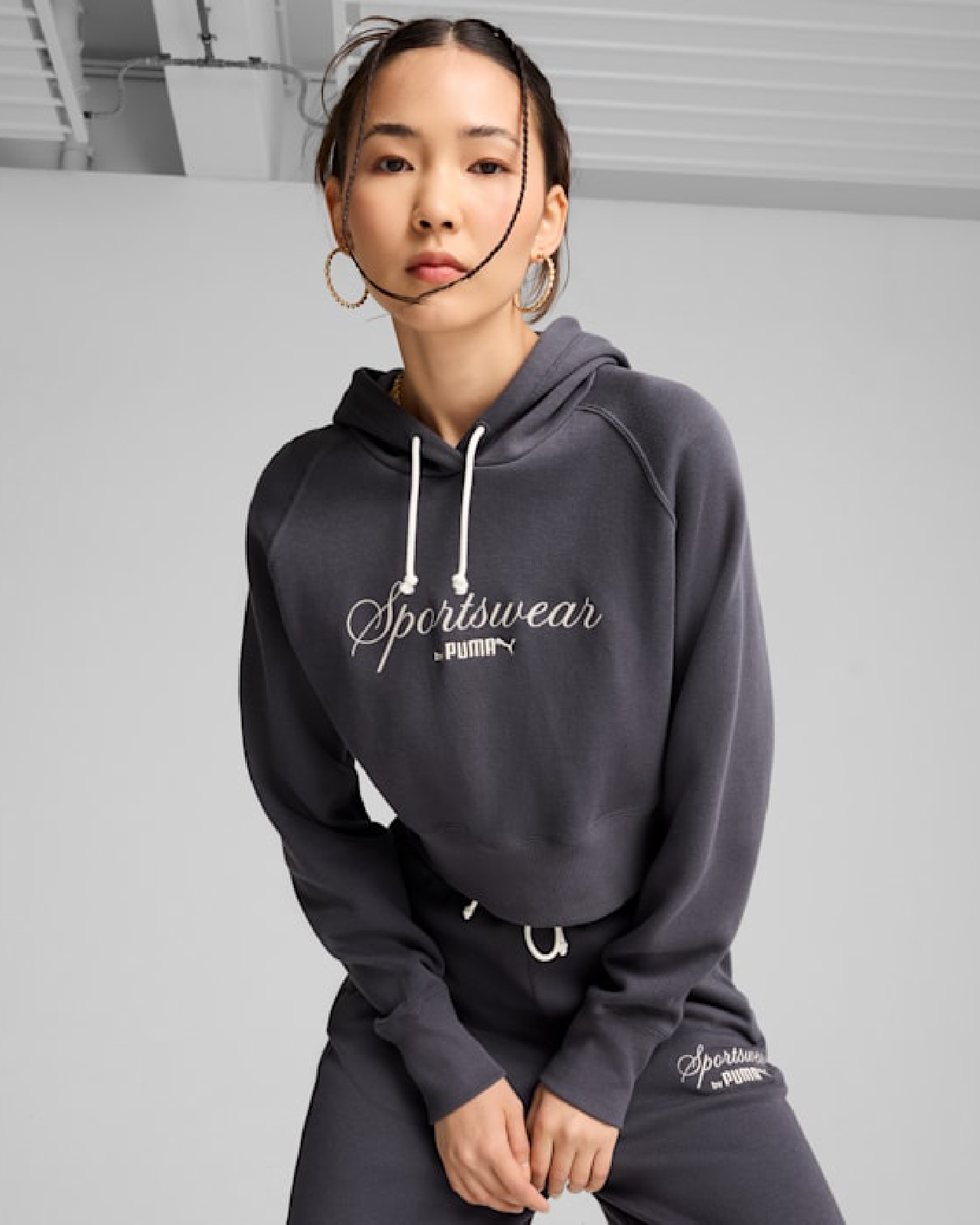 Дамски Суитшърт PUMA CLASSICS+ Relaxed Cropped Hoodie