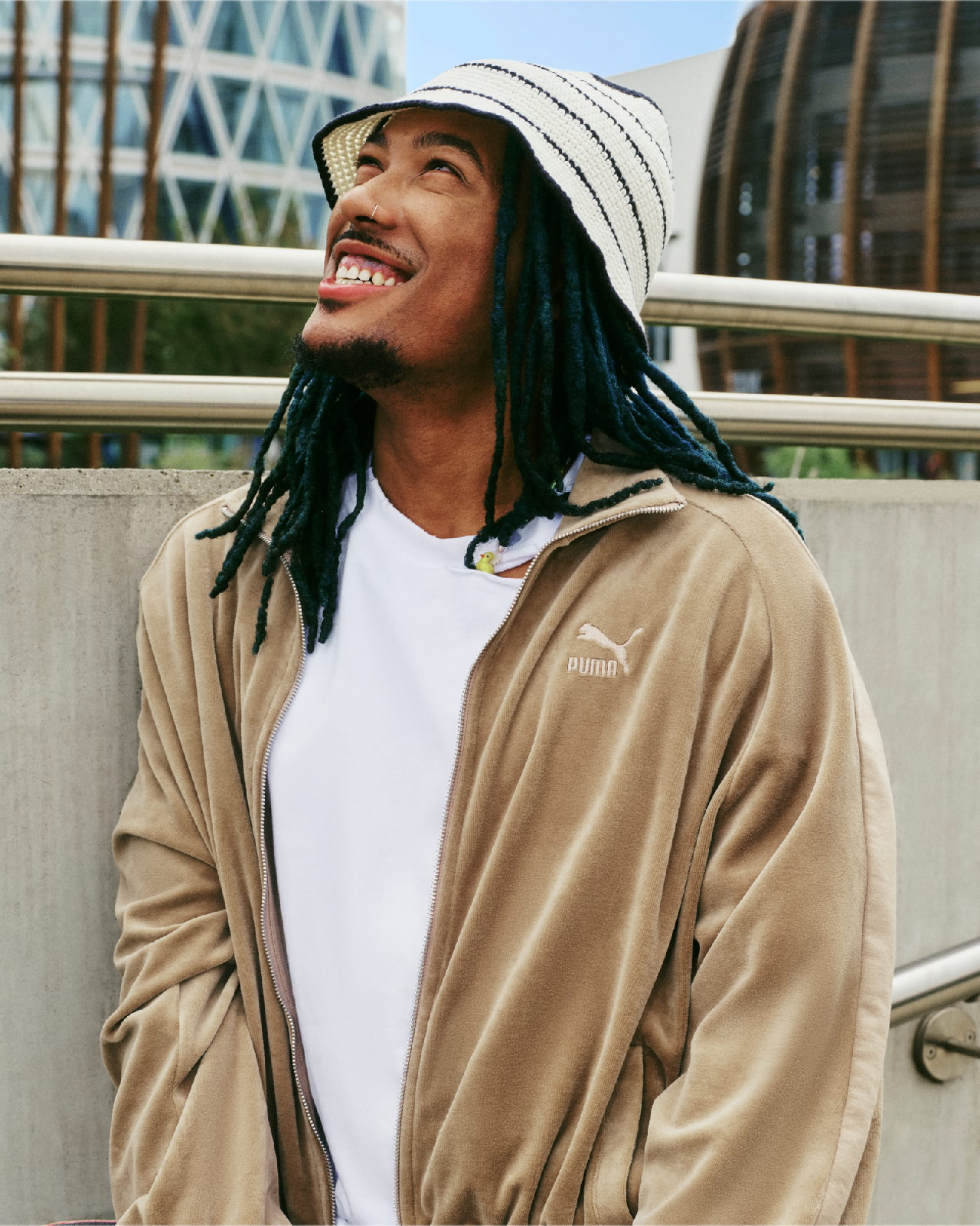 Image of Унисекс Яке PUMA T7 Oversized Velour Track Jacket