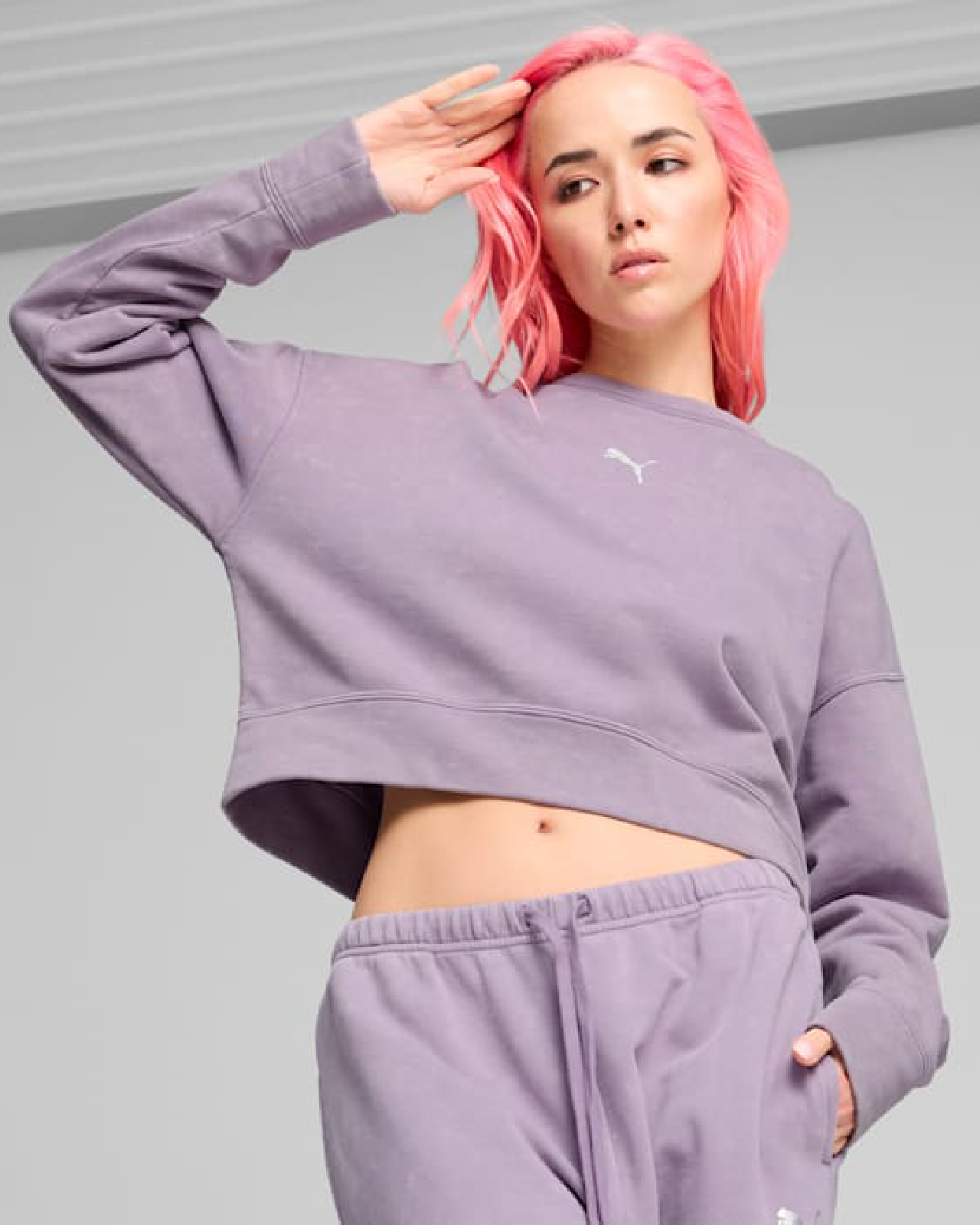 Image of Дамски Суитшърт PUMA DARE TO GYMWAY Relaxed Washed Crew TR