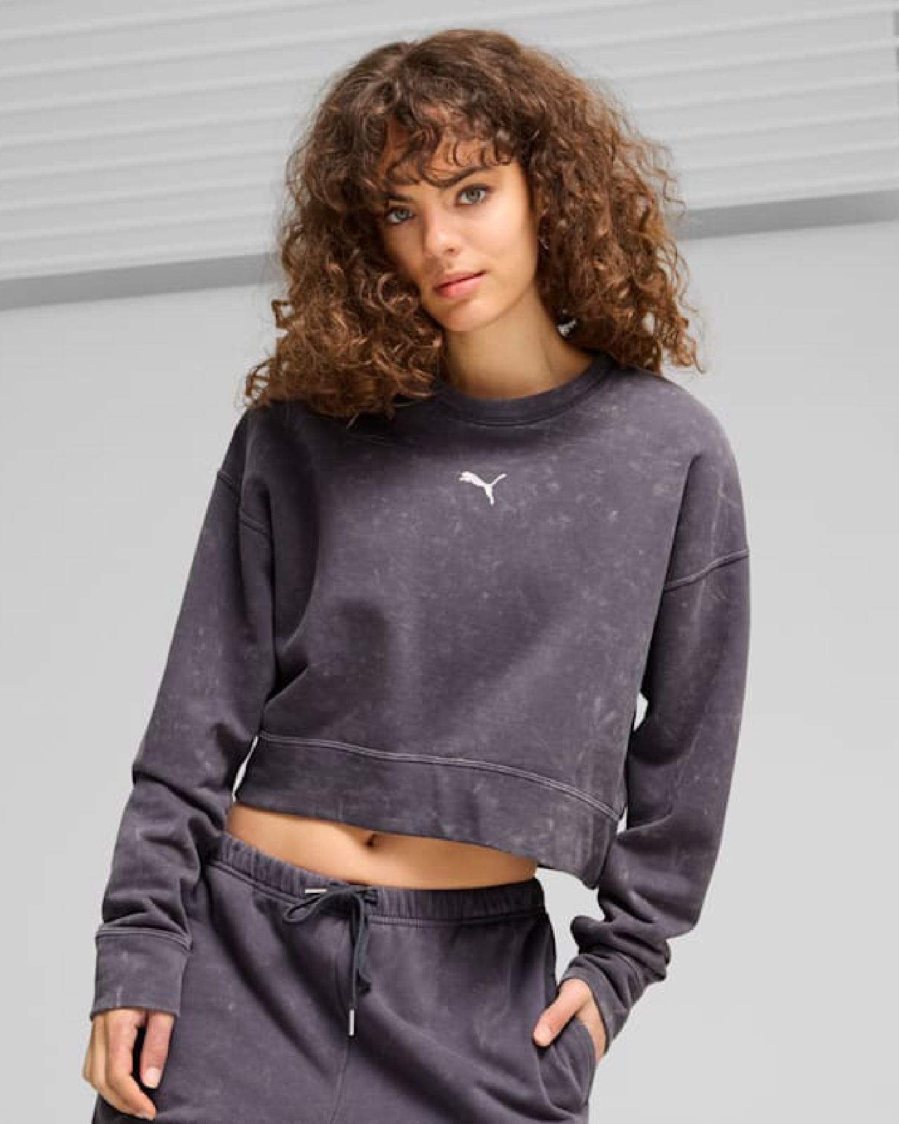 Дамски Суитшърт PUMA DARE TO GYMWAY Relaxed Washed Crew TR