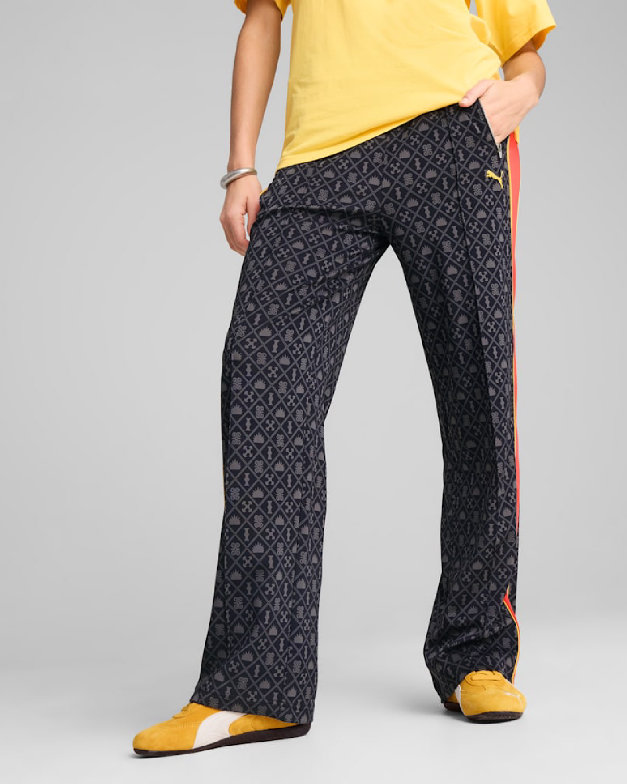 Women's Pants PUMA T7 ROAD TO UNITY AOP Straight Track Pants DK op