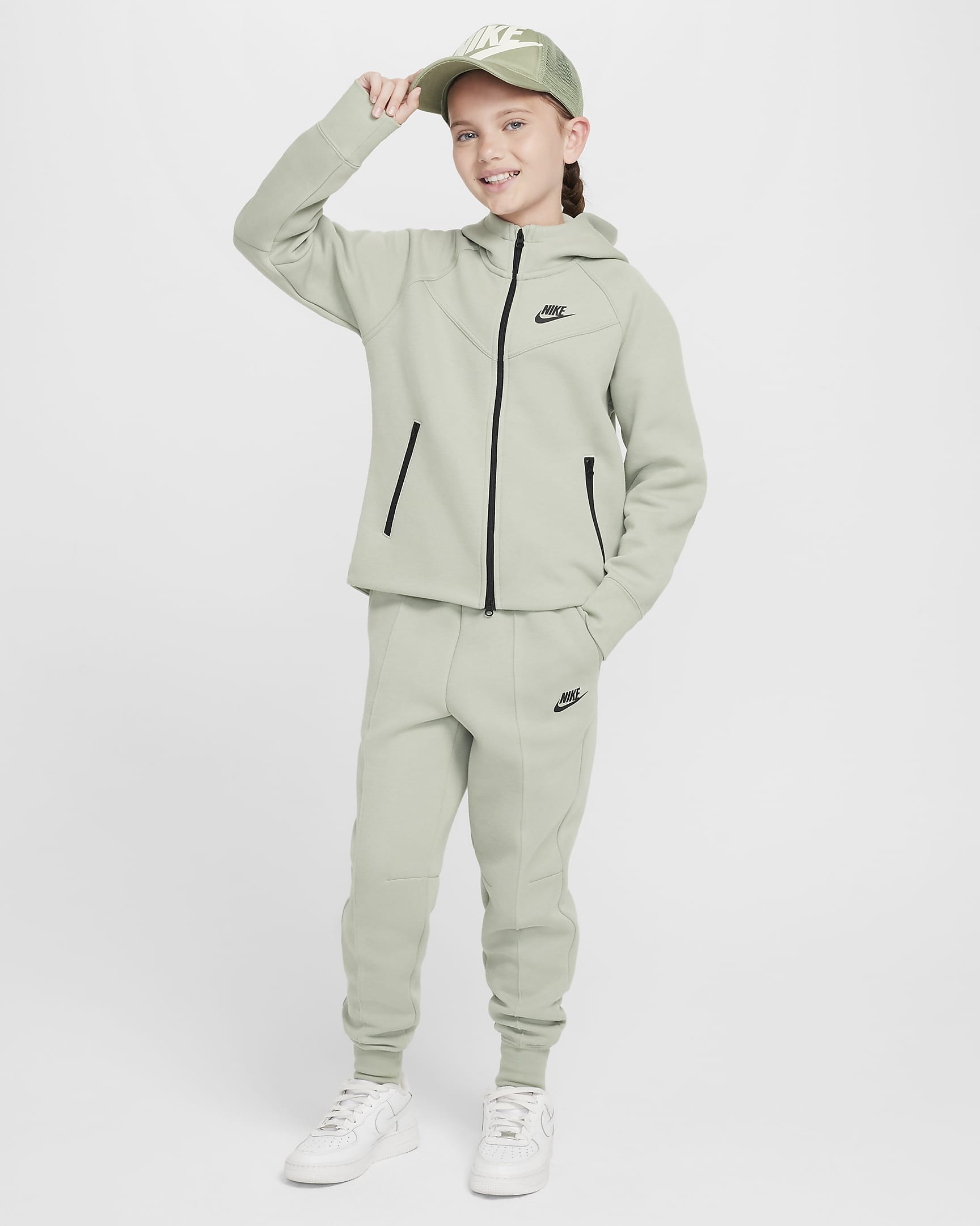 Youth Sweatshirt NIKE G NSW TCH FLC HD FZ LS