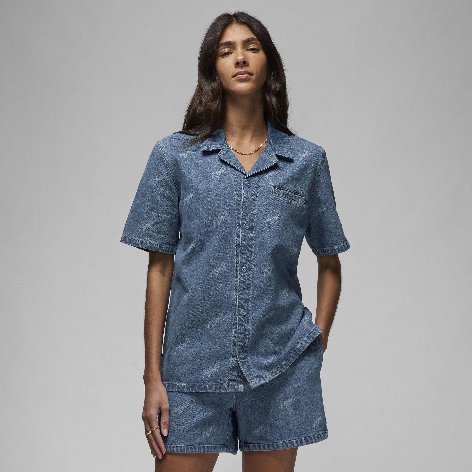 Women's T-shirt NIKE WJ SS AOP WVN TOP