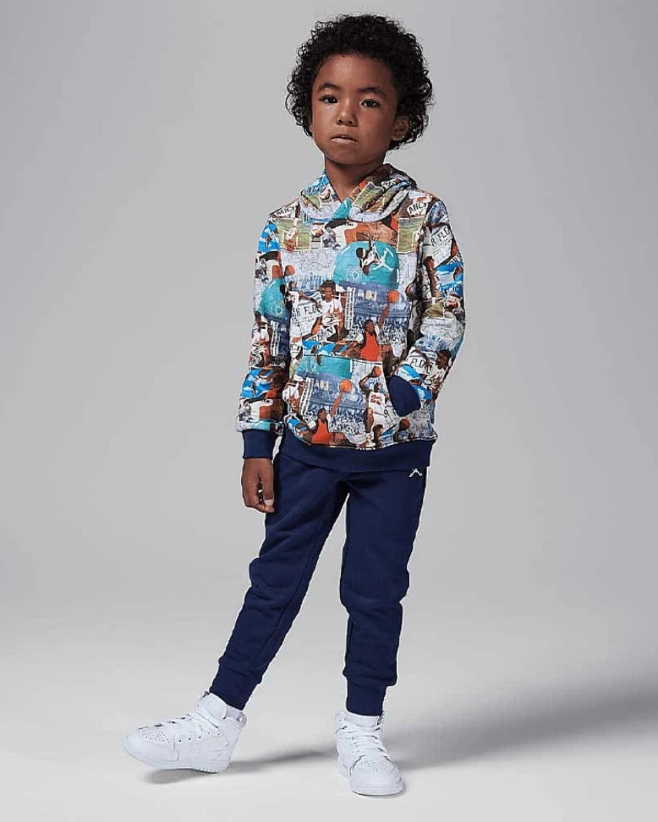 Бебешки Комплект NIKE JDB MJ BRKLYN AOP FT PO SET