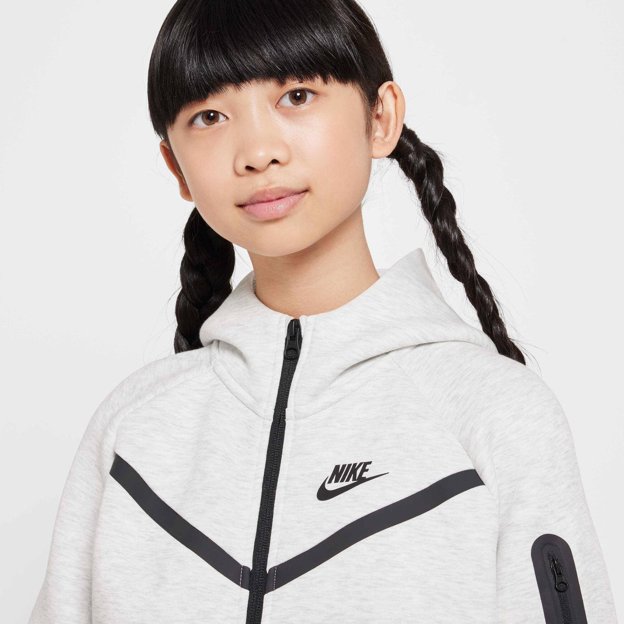 Image of Детски Суитшърт NIKE G NSW TCH FLC HD FZ LS - PD