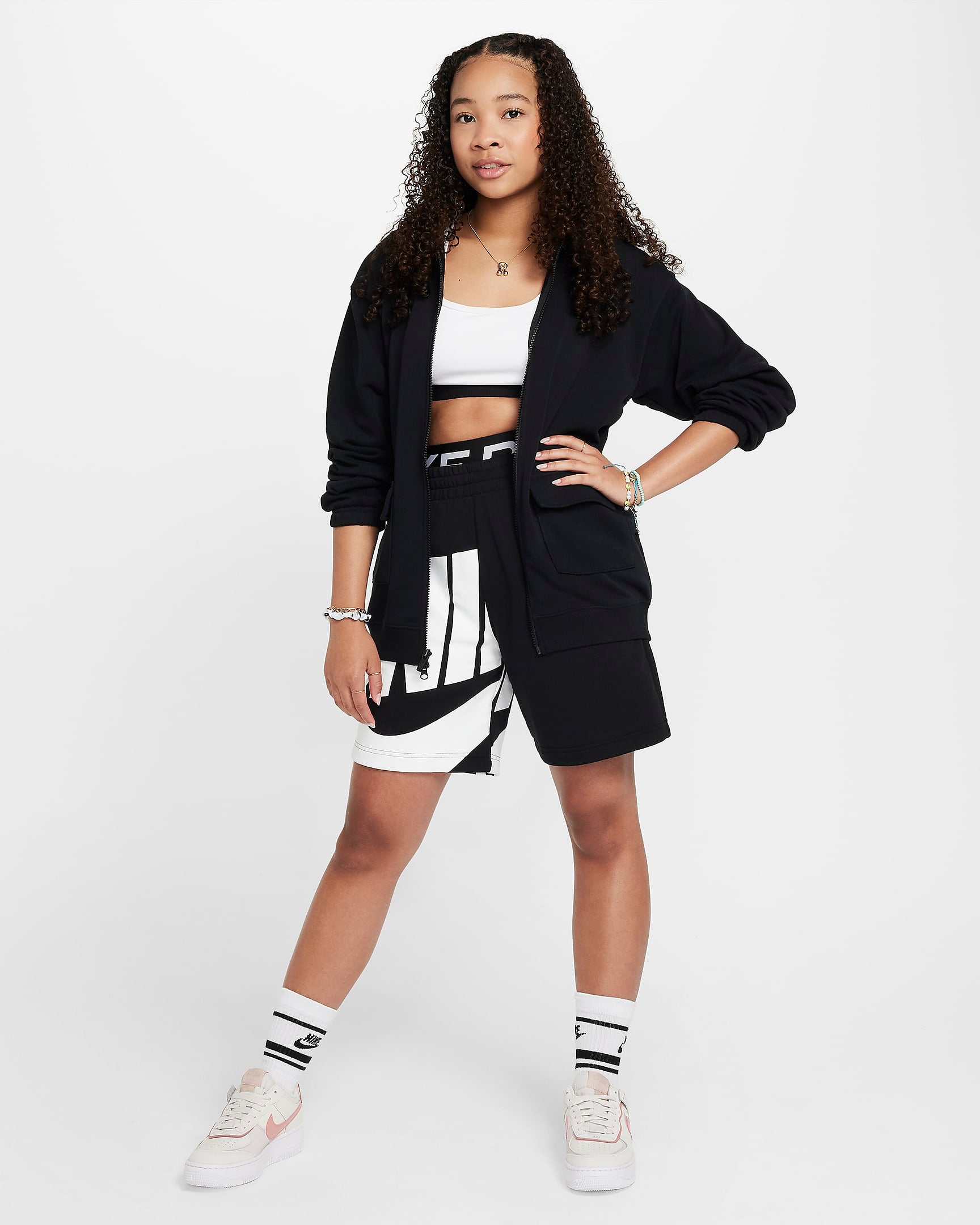 Image of Юношески Суитшърт NIKE G NSW DF FLC OVRSZD HDY DANCE - Ballistic-sport