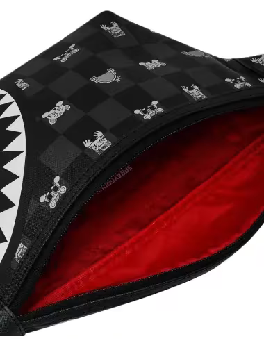 Image of Унисекс Чанта SPRAYGROUND GRAY PEEKING CHARACTER CHECK SAVVY CROSSBODY 910B8912NSZ- Ballistic sport, Балистик