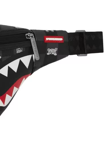 Image of Унисекс Чанта SPRAYGROUND GRAY PEEKING CHARACTER CHECK SAVVY CROSSBODY 910B8912NSZ- Ballistic sport, Балистик