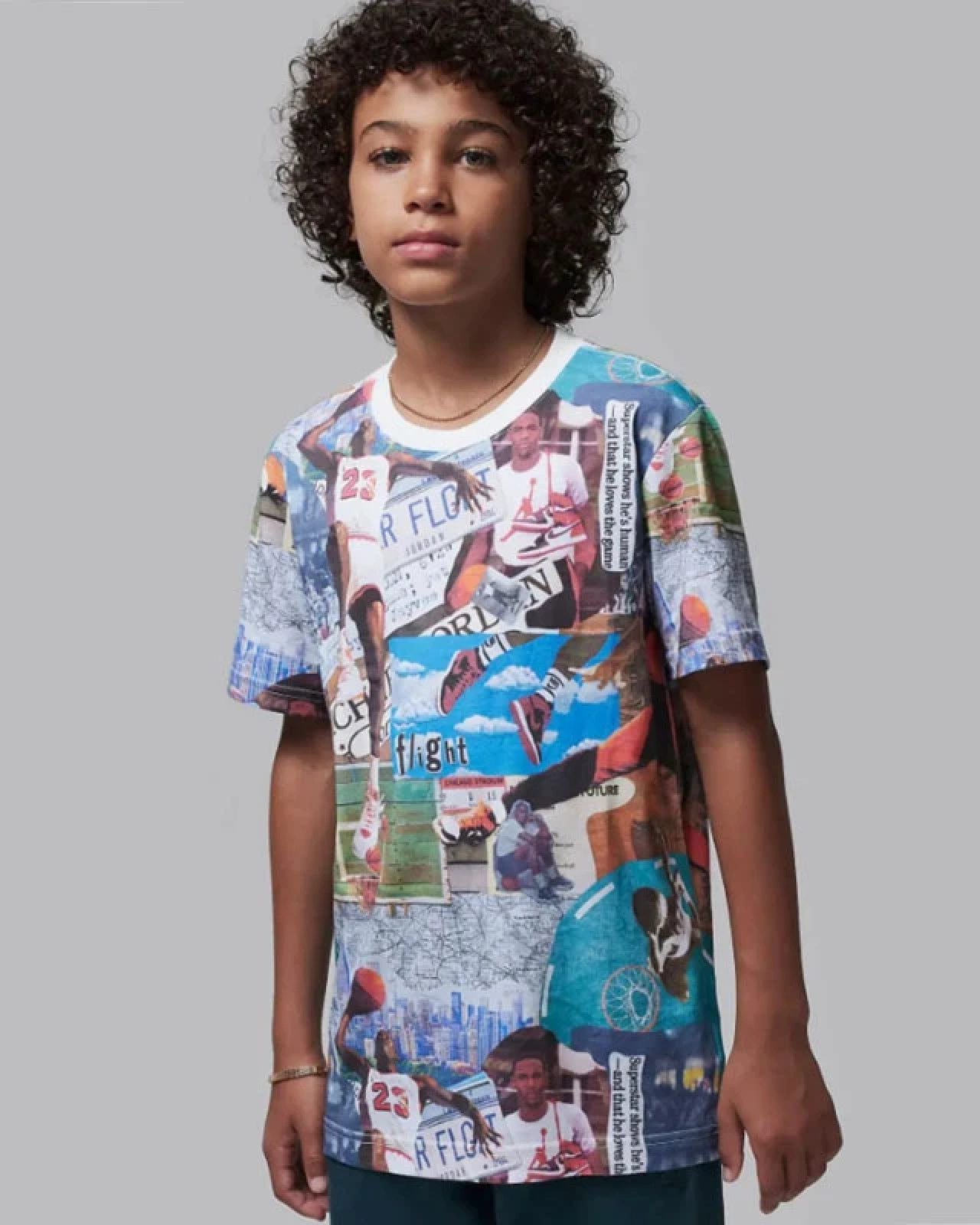 Детска Тениска NIKE JDB MJ BROOKLYN COLLAGE AOP SS
