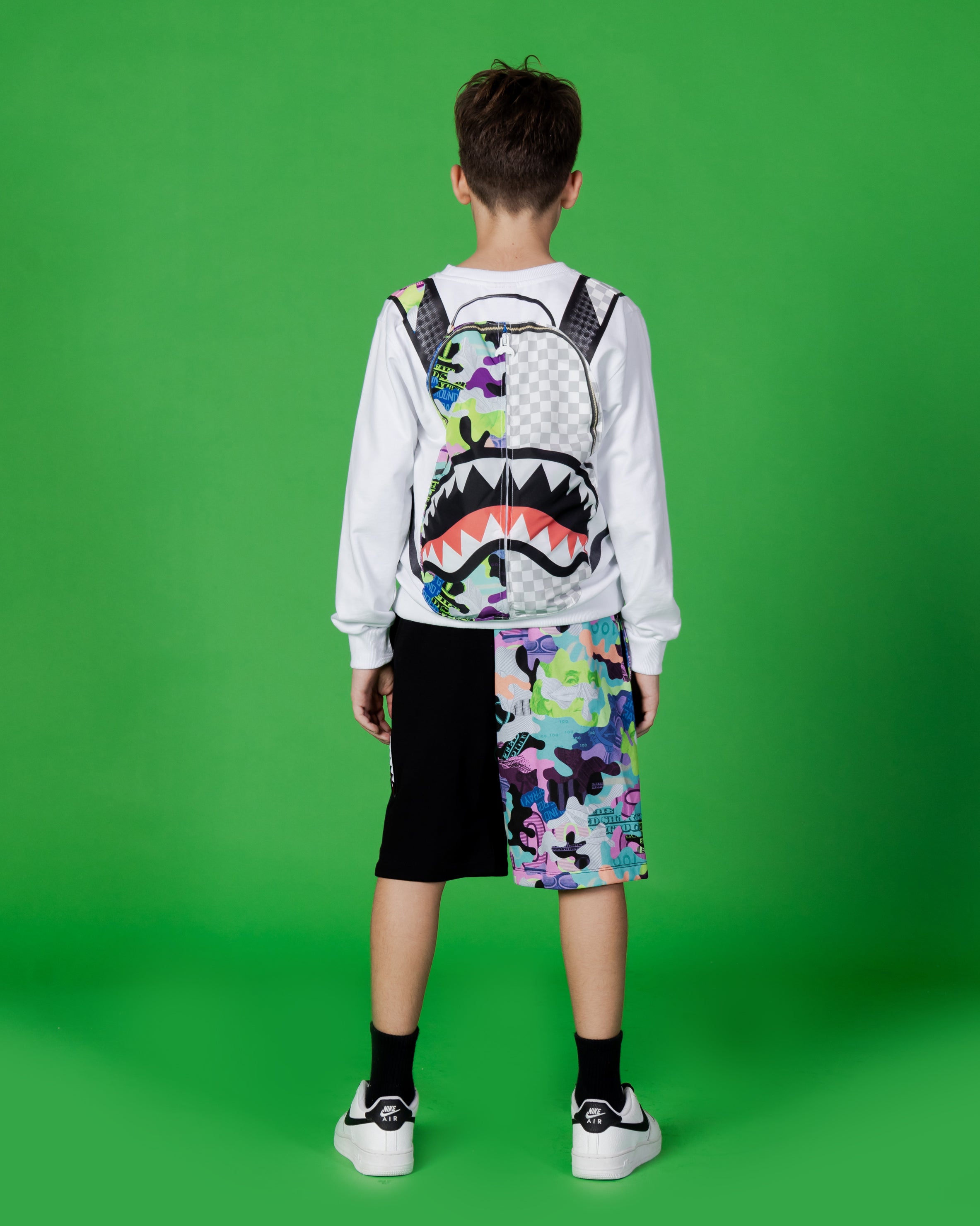 Image of Юношески Къс панталон SPRAYGROUND CAMO 100 SPLIT SHORTS - Ballistic-sport