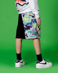 Image of Юношески Къс панталон SPRAYGROUND CAMO 100 SPLIT SHORTS - Ballistic-sport