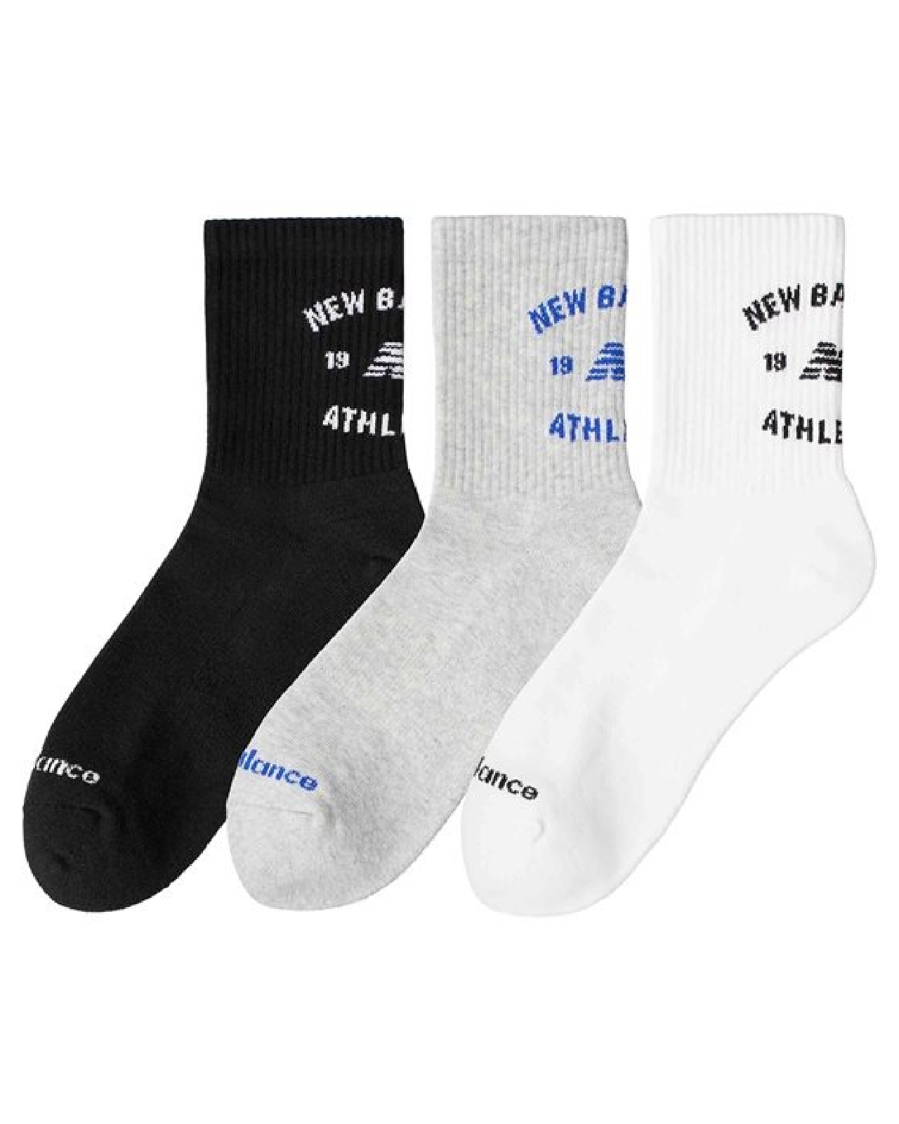 Image of Унисекс Чорапи NEW BALANCE SOCKS GRAPHICS QTR CREW SOCKS 3 PACK