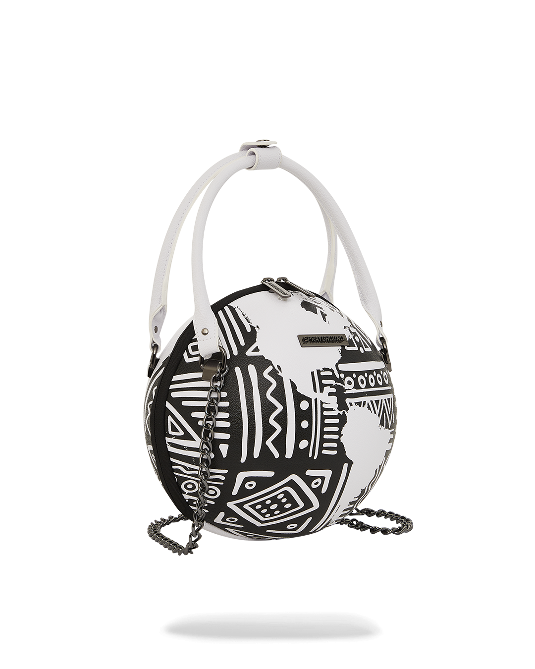 Image of Унисекс Чанта SPRAYGROUND Ai TRIBAL COURTURE GLOBE HANDBAG-910B5634NSZ- Ballistic sport, Балистик