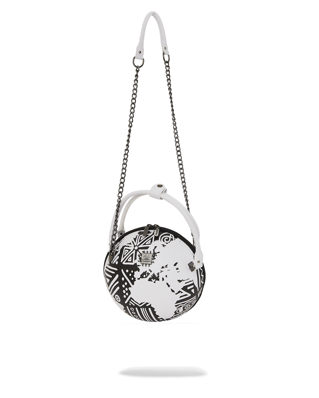 Image of Унисекс Чанта SPRAYGROUND Ai TRIBAL COURTURE GLOBE HANDBAG-910B5634NSZ- Ballistic sport, Балистик