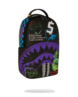 Image of Унисекс Раница SPRAYGROUND SHARK CENTRAL STENCILS- BLACK DLXSV BACKPACK