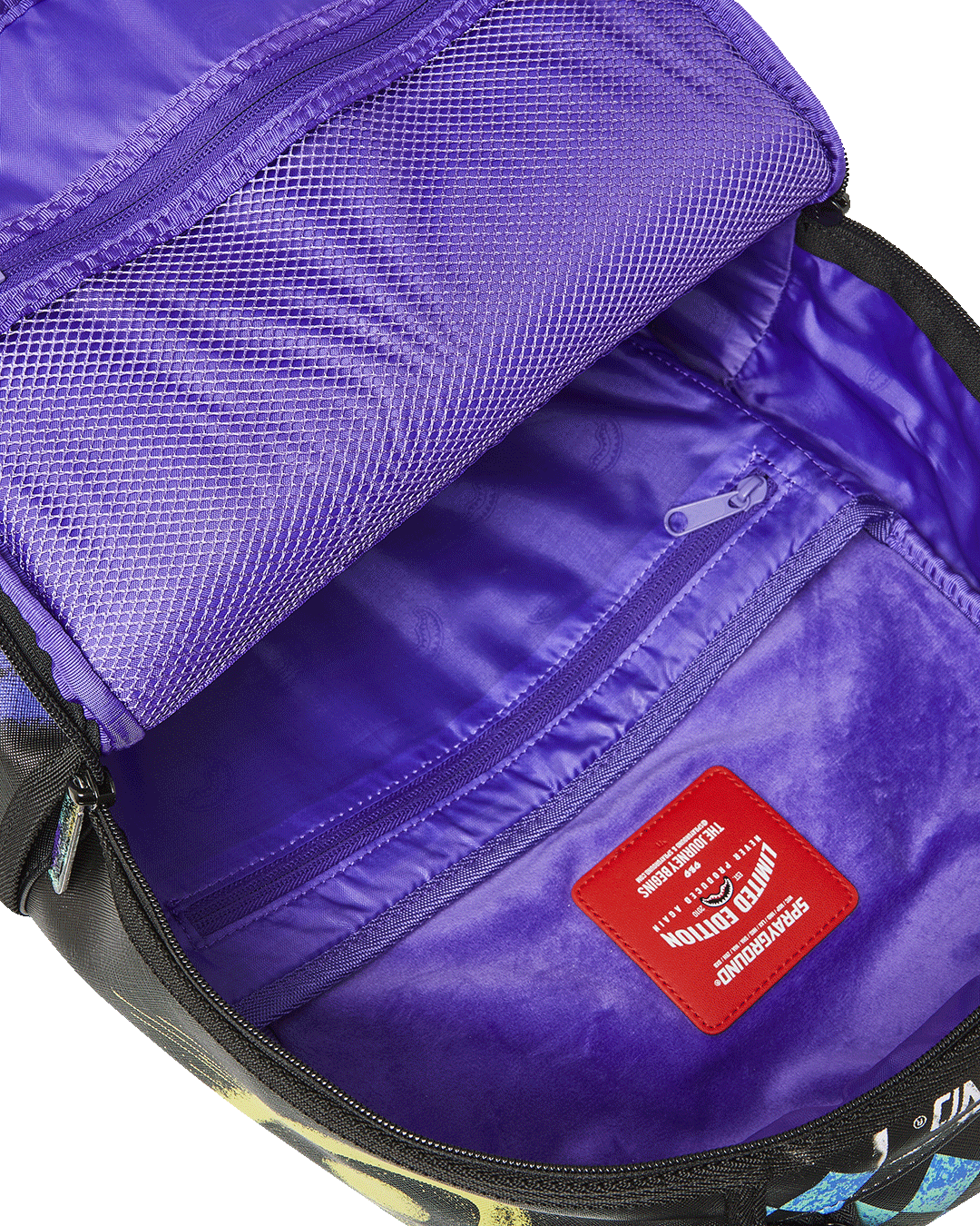 Image of Унисекс Раница SPRAYGROUND SHARK CENTRAL STENCILS- BLACK DLXSV BACKPACK