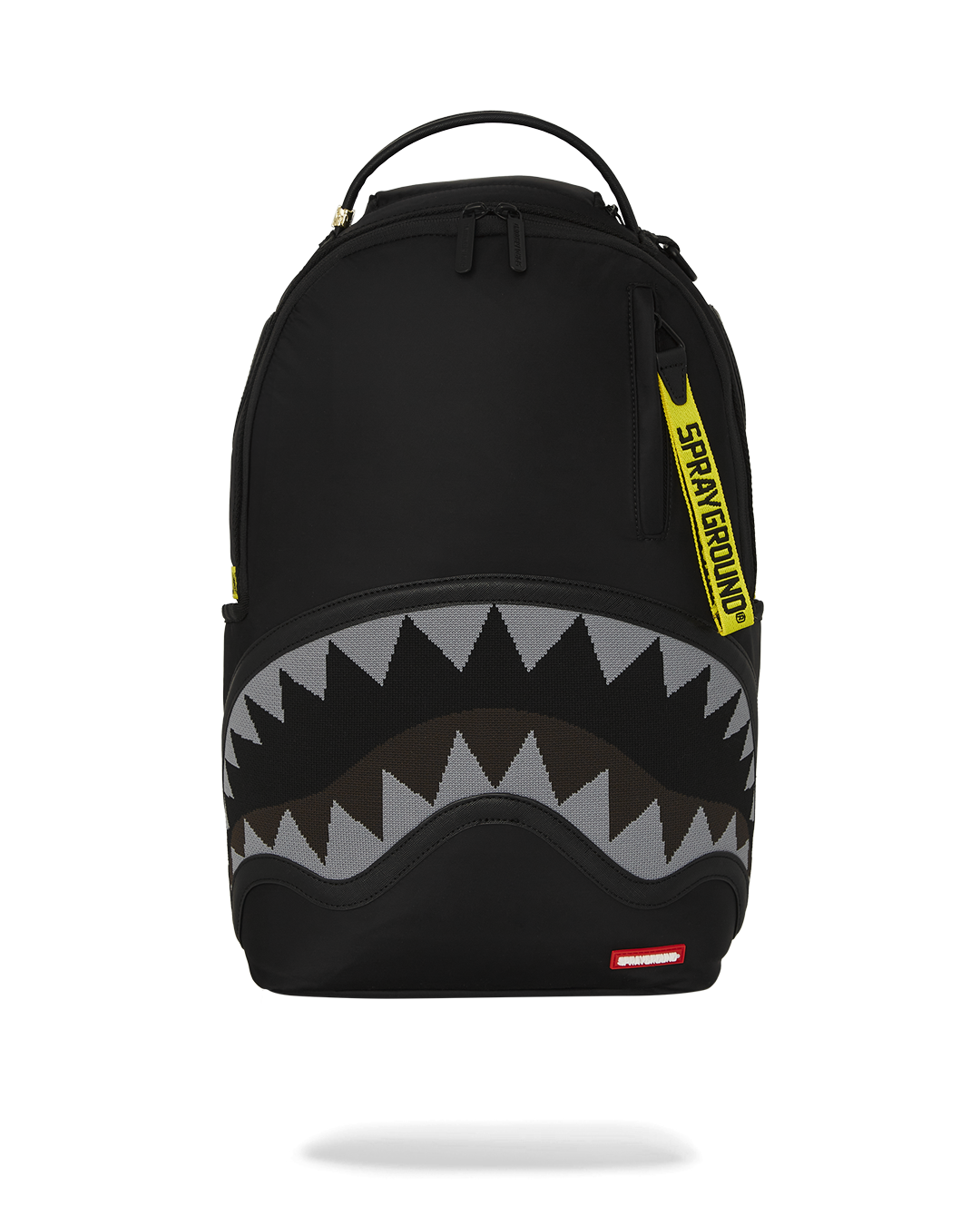 Image of Унисекс Раница SPRAYGROUND SHARK CENTRAL YELLOW TAPE DLX SATIN BACKPACK