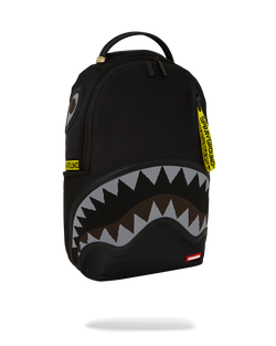 Image of Унисекс Раница SPRAYGROUND SHARK CENTRAL YELLOW TAPE DLX SATIN BACKPACK