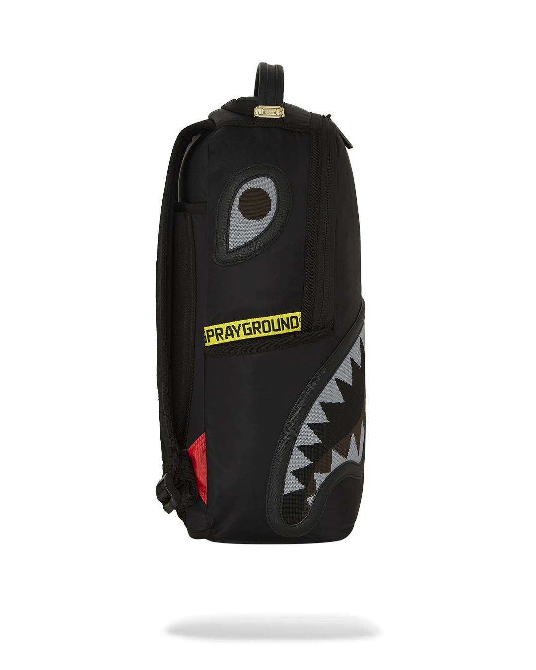 Image of Унисекс Раница SPRAYGROUND SHARK CENTRAL YELLOW TAPE DLX SATIN BACKPACK