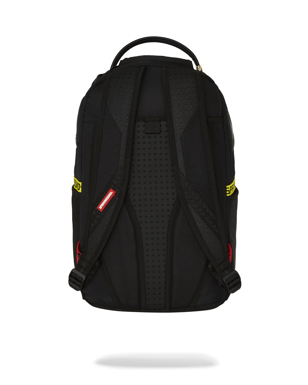 Image of Унисекс Раница SPRAYGROUND SHARK CENTRAL YELLOW TAPE DLX SATIN BACKPACK