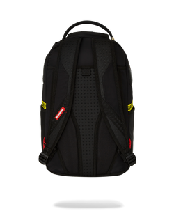 Image of Унисекс Раница SPRAYGROUND SHARK CENTRAL YELLOW TAPE DLX SATIN BACKPACK