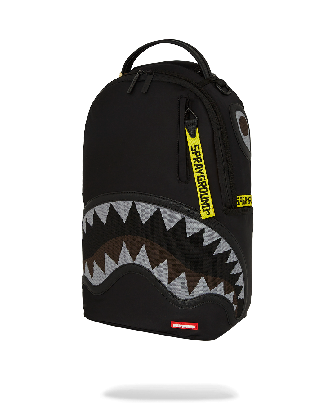 Image of Унисекс Раница SPRAYGROUND SHARK CENTRAL YELLOW TAPE DLX SATIN BACKPACK