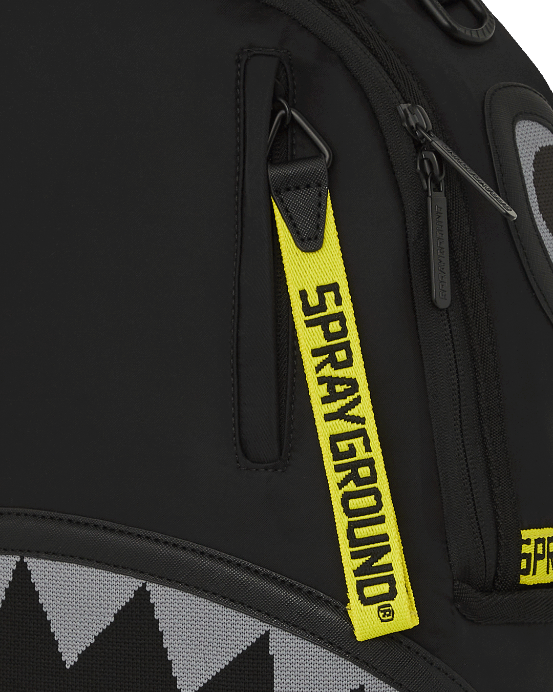 Image of Унисекс Раница SPRAYGROUND SHARK CENTRAL YELLOW TAPE DLX SATIN BACKPACK