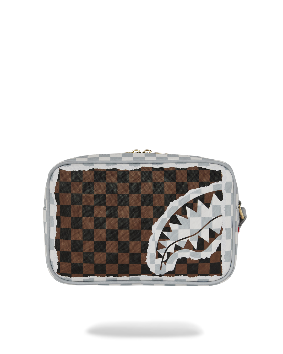 Image of Унисекс Тоалетна чанта SPRAYGROUND CREAM AND BROWN TEAR CHECK TOILETRY BAG