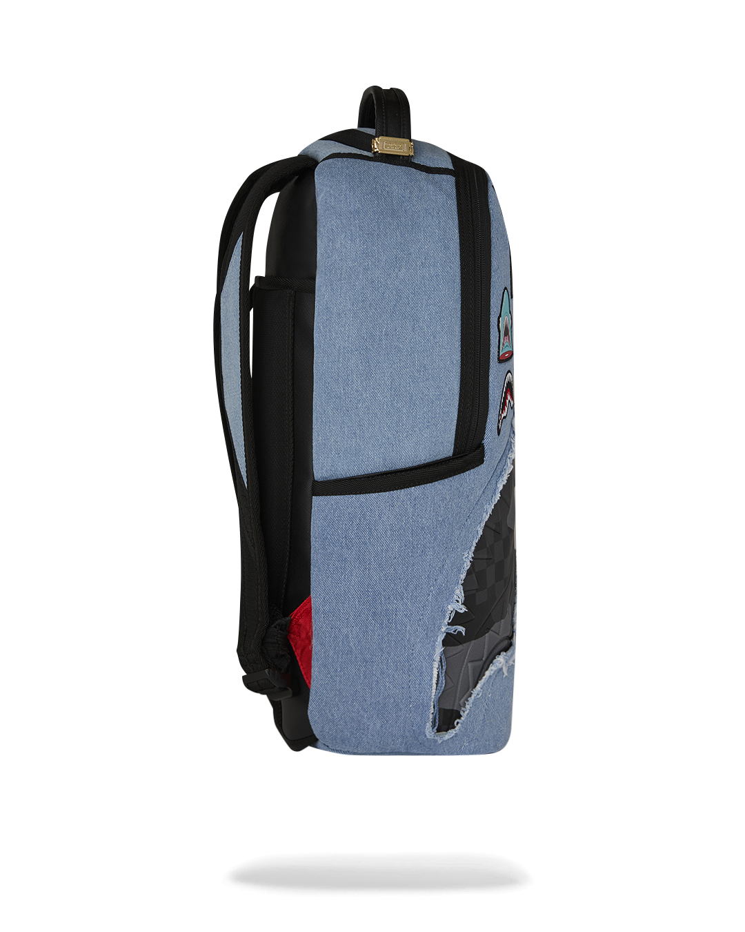 Image of Унисекс Раница SPRAYGROUND DENIM TEAR 3 AM PATCHES BACKPACK