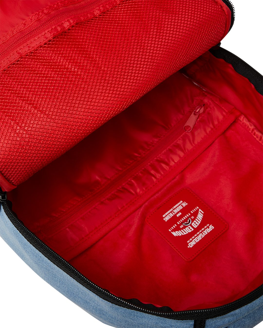 Image of Унисекс Раница SPRAYGROUND DENIM TEAR 3 AM PATCHES BACKPACK